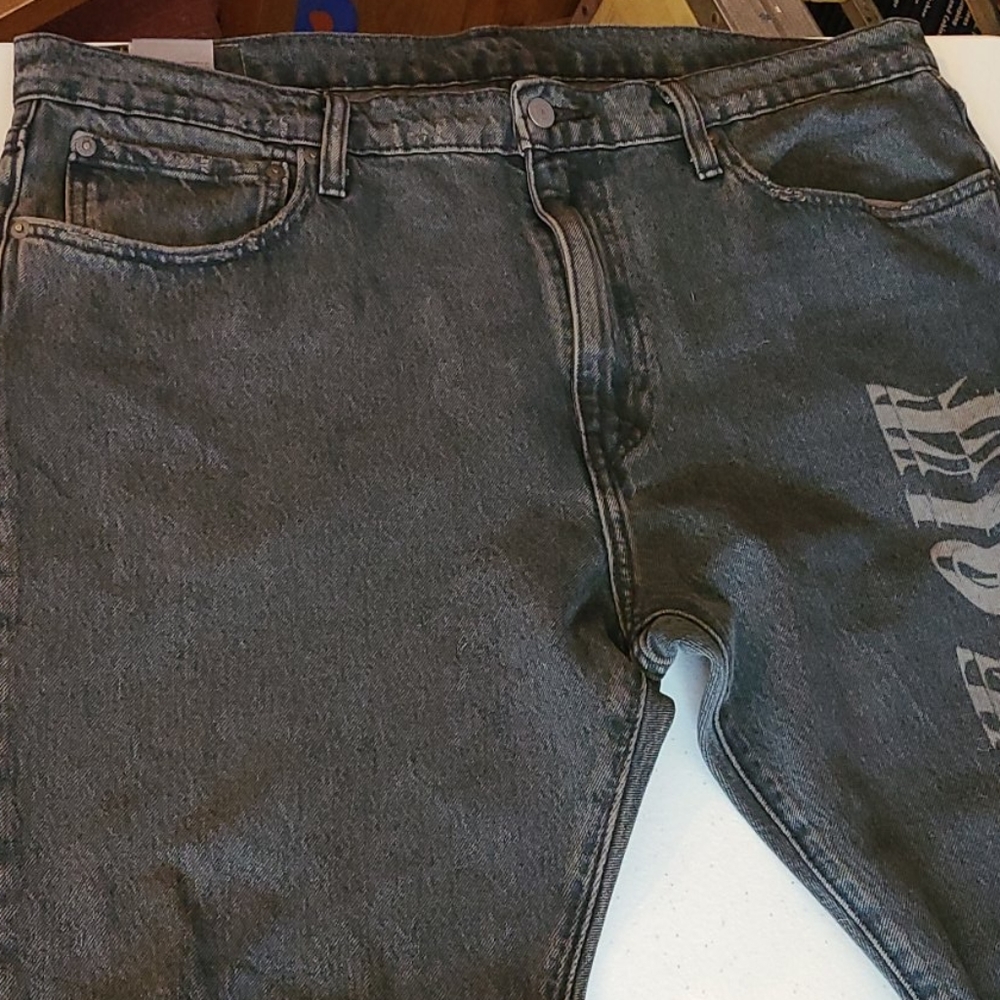 Men's Levi's Dark Wash Distressed Jeans
